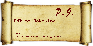 Pósz Jakobina névjegykártya